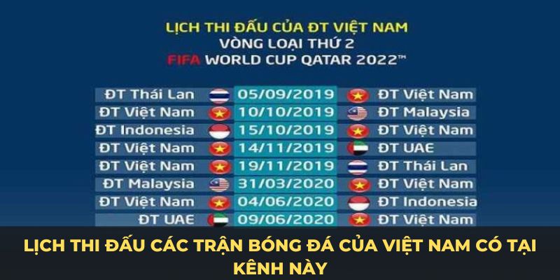 lịch thi đấu việt nam cakhiatv