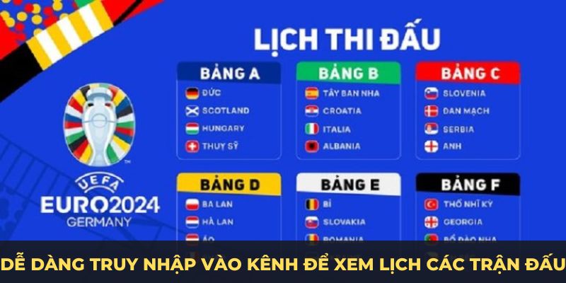 dễ dàng truy cập lịch thi đấu cakhiatv