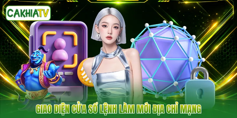 Giao diện cửa sổ lệnh làm mới địa chỉ mạng