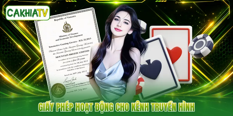 Giấy phép hoạt động cho kênh truyền hình
